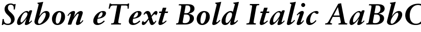 Sabon eText Bold Italic font