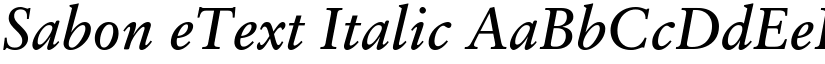 Sabon eText Italic font