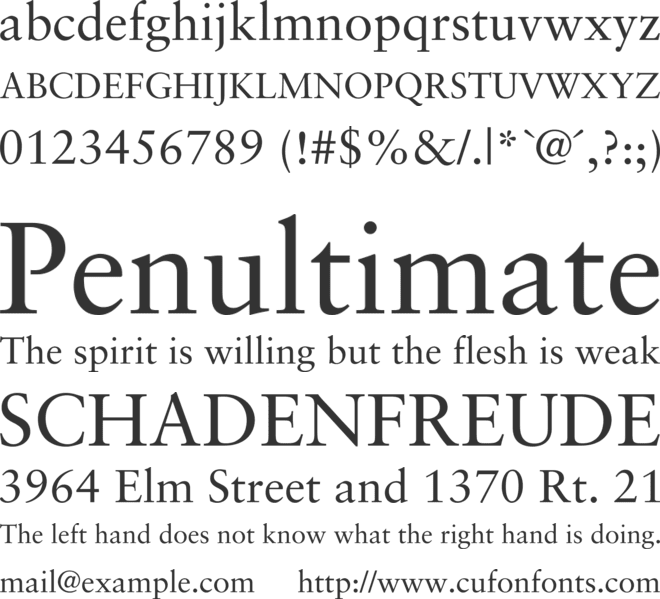 Sabon font preview