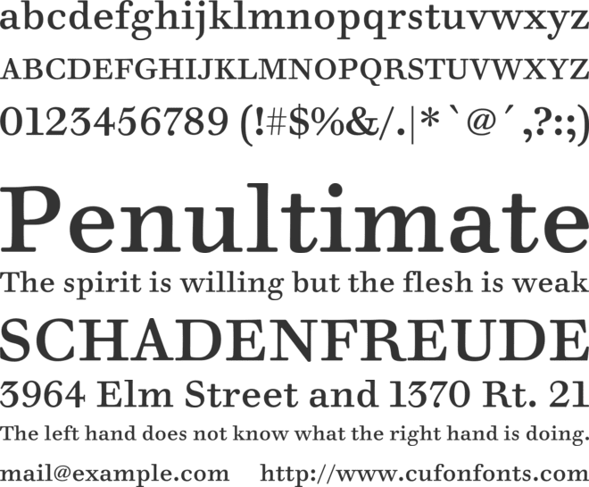 Walbaum 06pt font preview