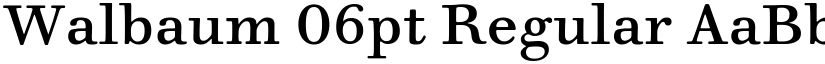 Walbaum 06pt Regular font