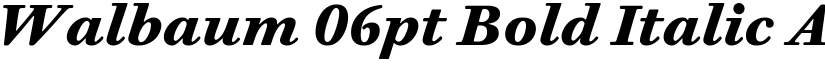 Walbaum 06pt Bold Italic font