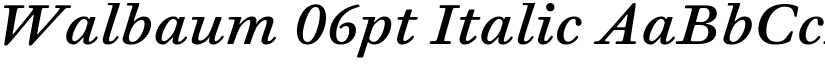 Walbaum 06pt Italic font
