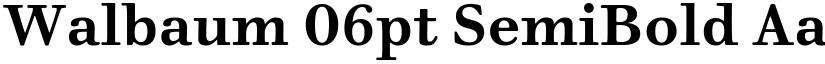 Walbaum 06pt SemiBold font