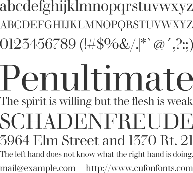 Walbaum 60pt font preview