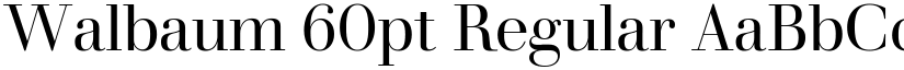 Walbaum 60pt Regular font