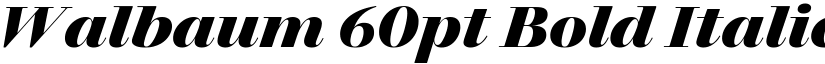 Walbaum 60pt Bold Italic font