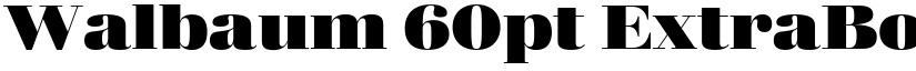 Walbaum 60pt ExtraBold font