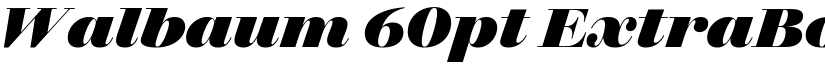 Walbaum 60pt ExtraBold Italic font