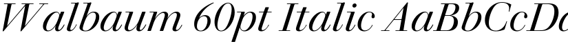 Walbaum 60pt Italic font