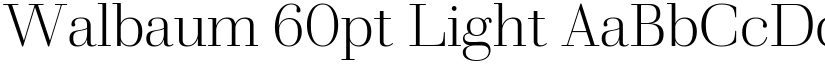Walbaum 60pt Light font