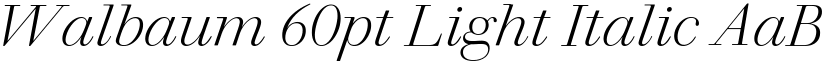 Walbaum 60pt Light Italic font