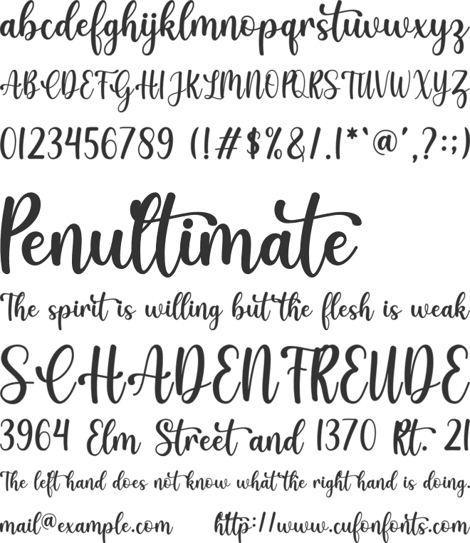 Gelato font preview