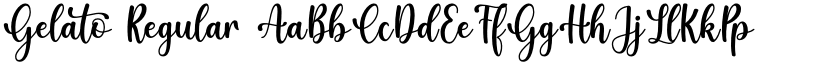 Gelato Regular font