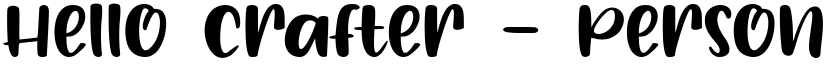 Hello Crafter - Personal Use Regular font