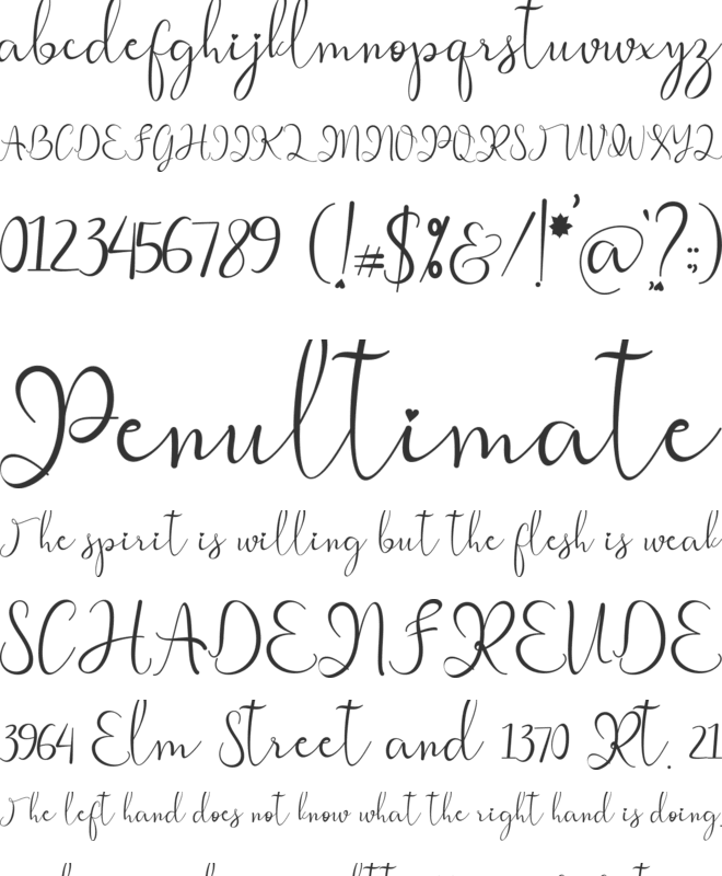 Khalitta font preview