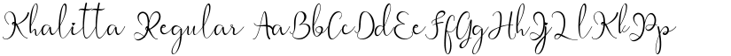 Khalitta Regular font