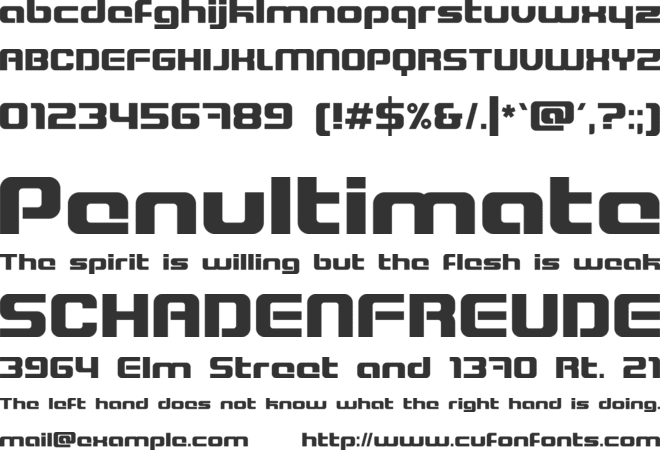 Blaster font preview