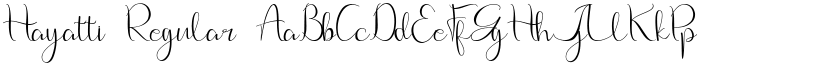 Hayatti Regular font