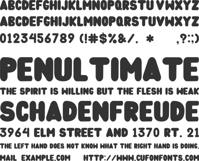 Bubble Water font preview