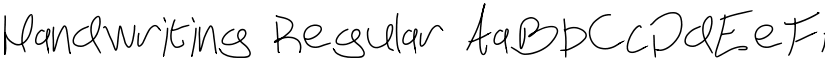 Handwriting Regular font