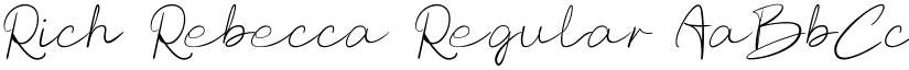 Rich Rebecca Regular font