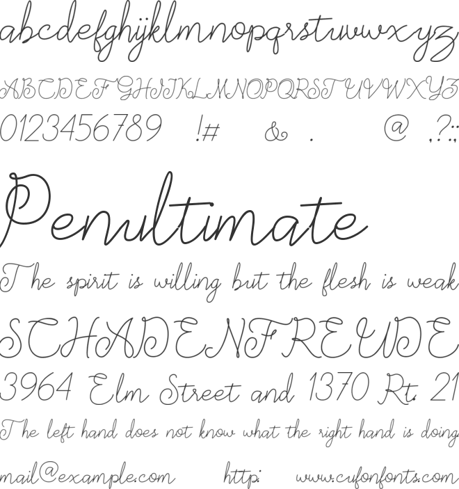 Marryland font preview