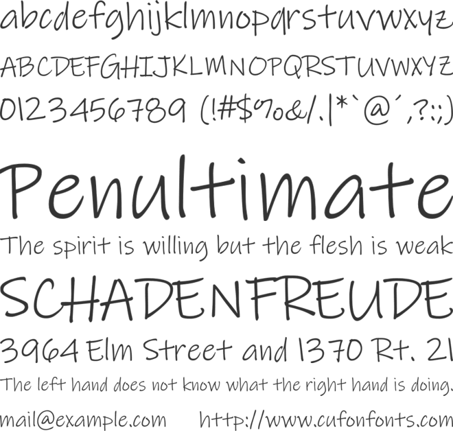 Liberation Script font preview