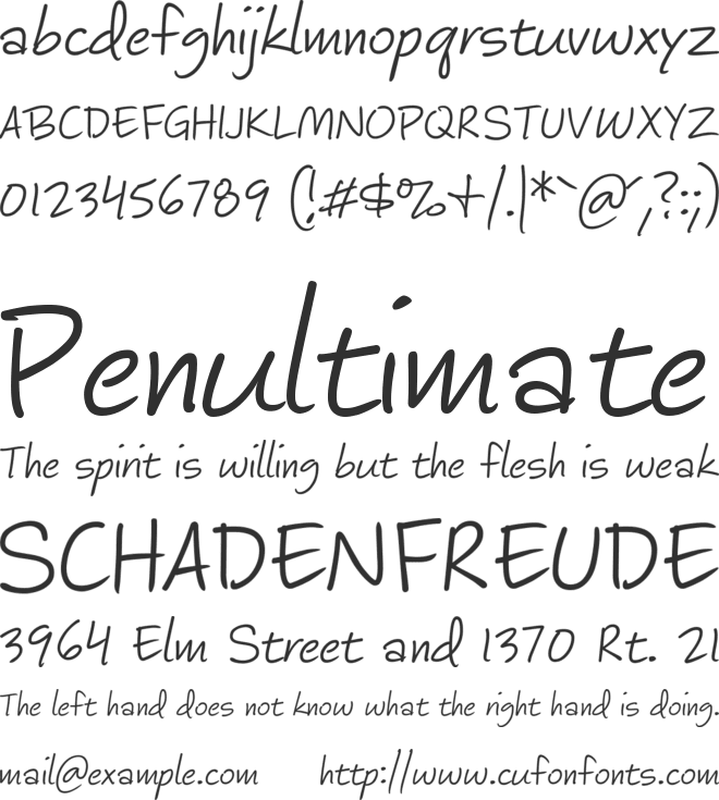 Ink Draft font preview