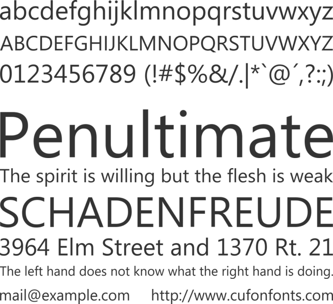 Bruneau font preview