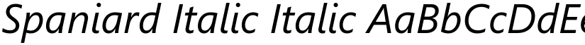 Spaniard Italic Italic font