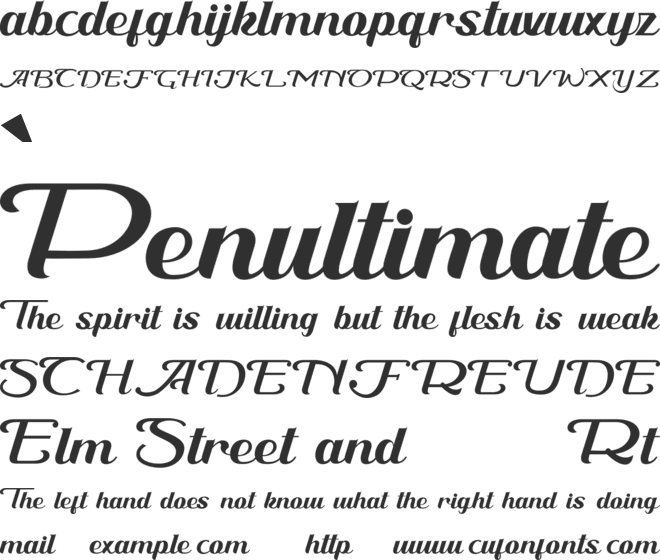 Cathena font preview