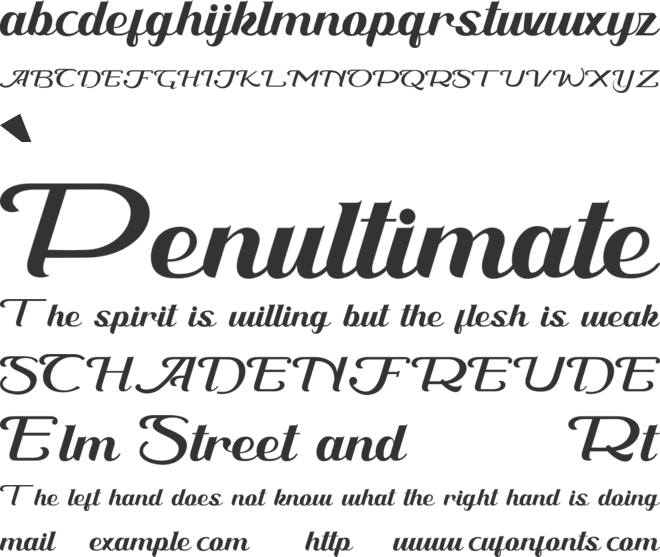 Cathena font preview