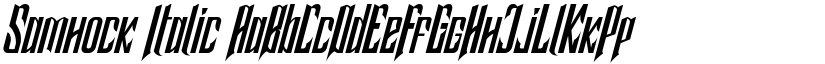 Samhock Italic font