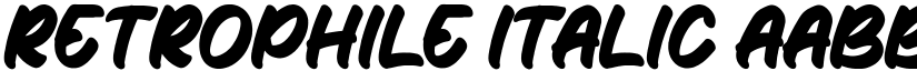 Retrophile Italic font