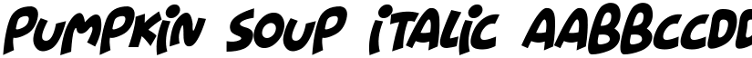 Pumpkin Soup Italic font