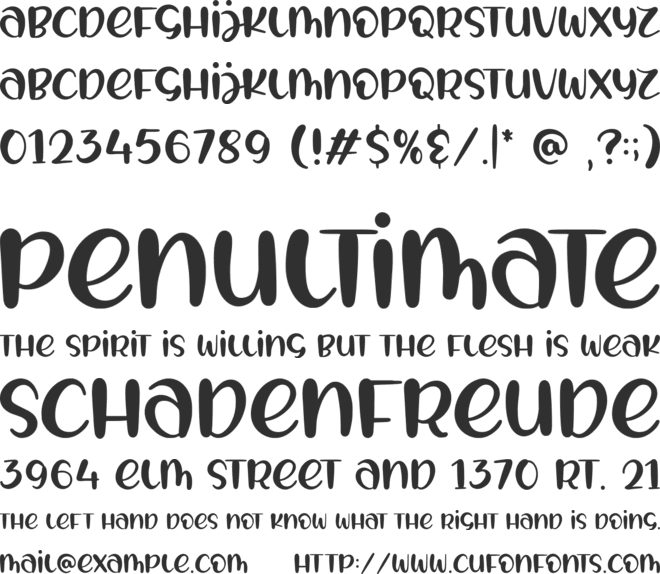 FORSTY CANDY font preview