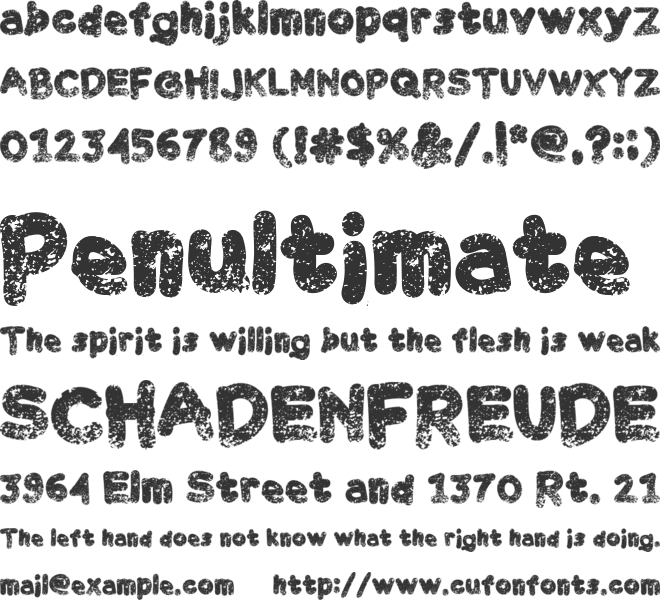 Chalk Scratches Rough font preview