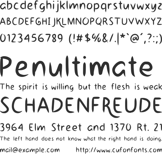 Rainy Day font preview