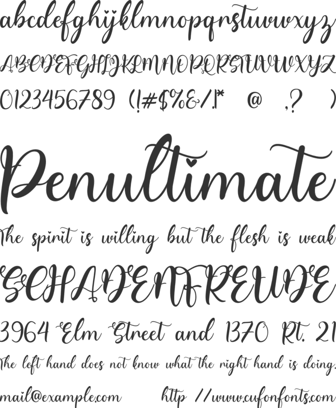 Deliyana font preview