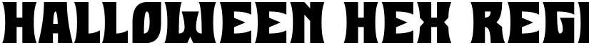 Halloween Hex Regular font