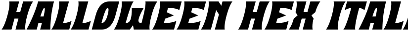 Halloween Hex Italic font