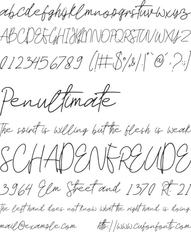 Hatsumi font preview