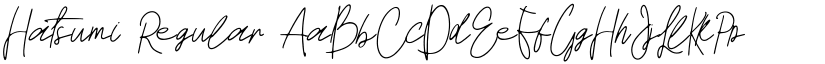 Hatsumi Regular font
