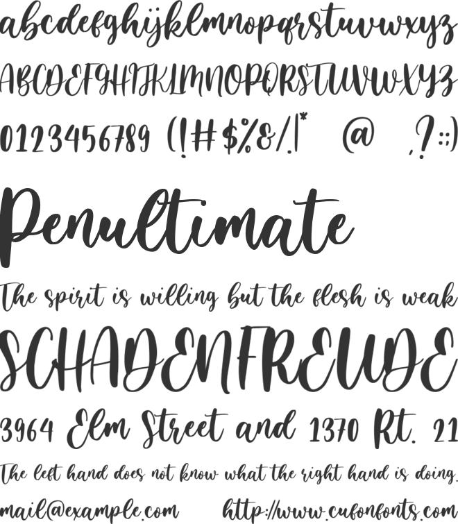 Lovely Sister font preview