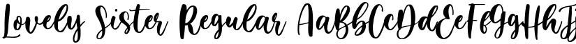 Lovely Sister Regular font