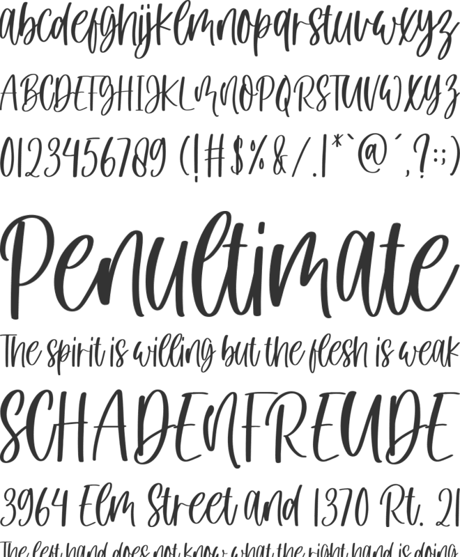 Winter Cloud font preview