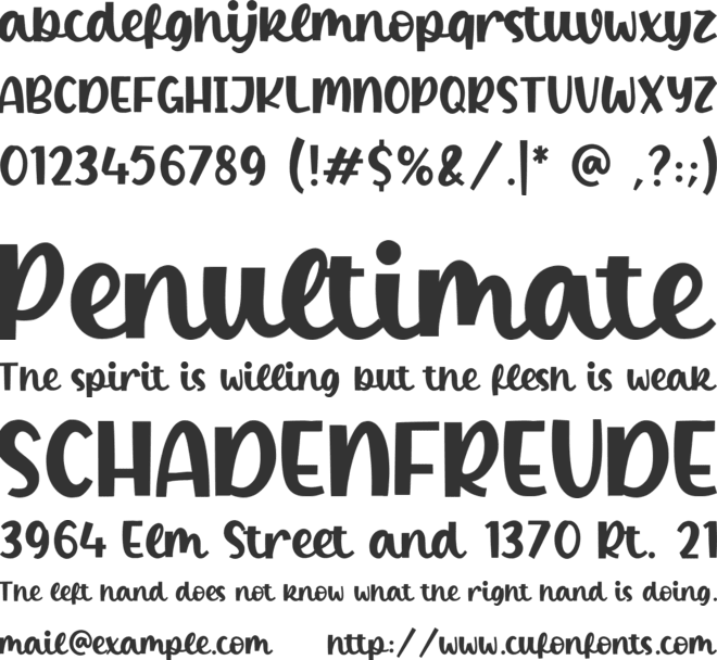 Winter Candle font preview