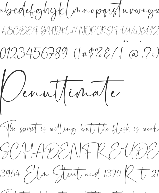 Dollamin font preview
