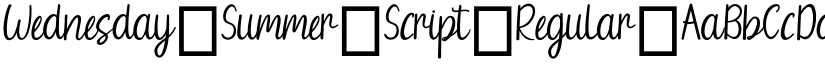 Wednesday Summer Script Regular font